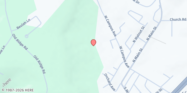 Map showing Somerset County Mobile Food Bank - Davidsville at 300 W. Campus Ave., Davidsville, PA