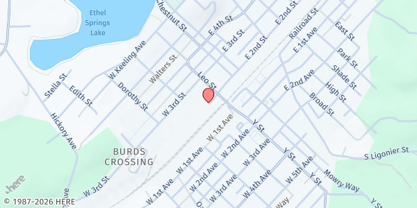 Map showing Derry Food Pantry at 100 West 2nd St., Derry, PA