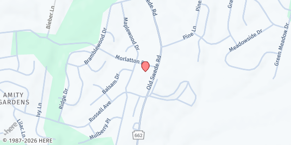 Map showing Hopewell Love (Douglassville) at 548 Old Swede Road, Douglassville, PA