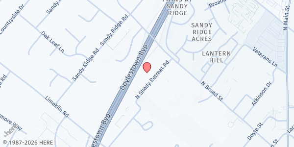 Map showing Meals On Wheels Of Central Bucks County at 700 N Shady Retreat Rd, Doylestown, PA