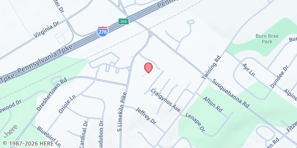 Map showing New Life Presbyterian (Dresher) at 2015 Limekiln Pike, Dresher, PA