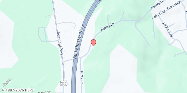 Map showing Duncansville VFW Post 8724 at 1665 Newry Ln, Duncansville, PA