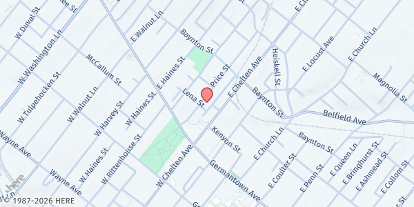 Map showing Faith Chapel Church FCDC at 108 East Price Street, East Germantown, PA