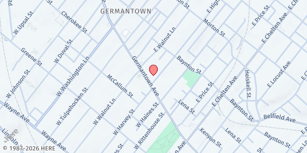 Map showing Germantown Community Fridge at 19 High Street, East Germantown, PA