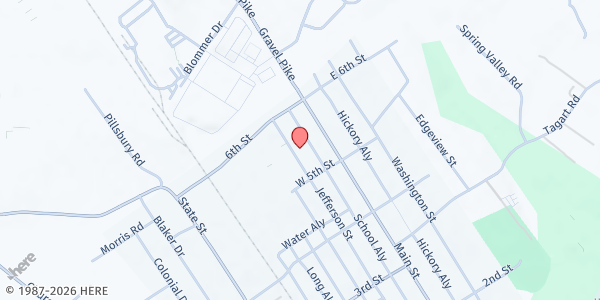 Map showing The Open Link at 517 Jefferson Street, East Greenville, PA