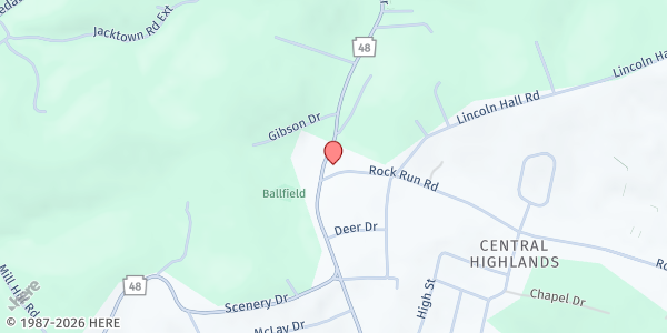 Map showing Central Food Pantry of Elizabeth Township at 425 Scenery Dr., Elizabeth, PA