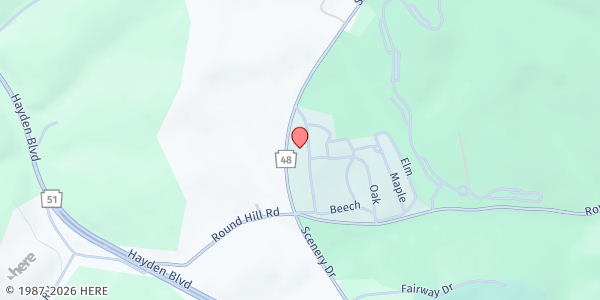 Map showing Round Hill Food Pantry at 2150 Round Hill Church Rd., Elizabeth, PA