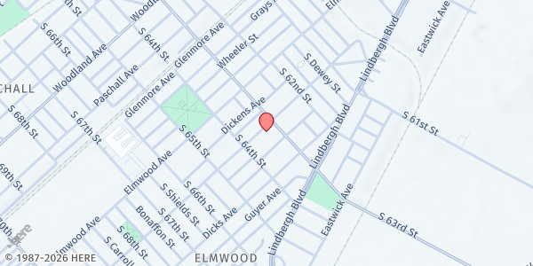 Map showing St. Barnabas OST at 6334 Buist Avenue, Elmwood Park, PA