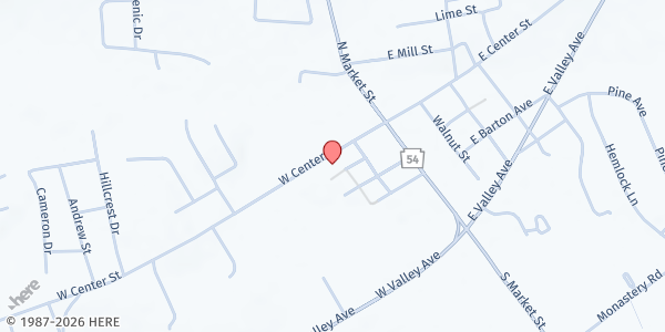 Map showing Elysburg Food Pantry at 171 W. CENTER STREET PO BOX 311, Elysburg, PA