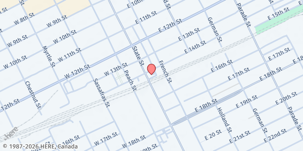 Map showing Kind Veg / Compassionate Actions Project - Erie at Mailing Address, Erie, PA