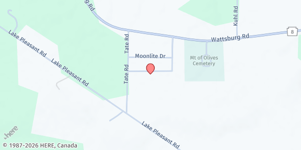 Map showing St Boniface Food Pantry at 9333 Tate Rd # 115, Erie, PA