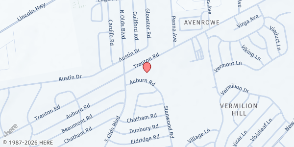 Map showing First United Methodist Church at 840 Trenton Road, Fairless Hills, PA