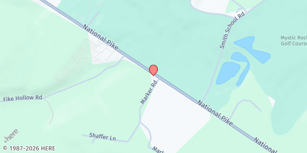 Map showing Sansom Chapel at 4 Marker Rd., Farmington, PA