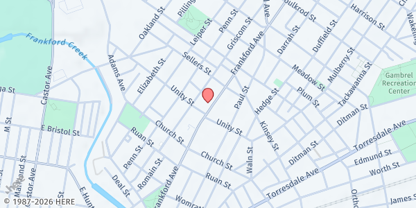 Map showing Philadelphia Sheriff's Office - Frankford at 4416 Frankford Avenue, Frankford, PA