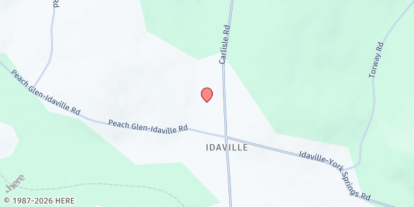 Map showing Idaville United Brethren Church at 3590 Carlisle Rd. #9672, Gardners, PA