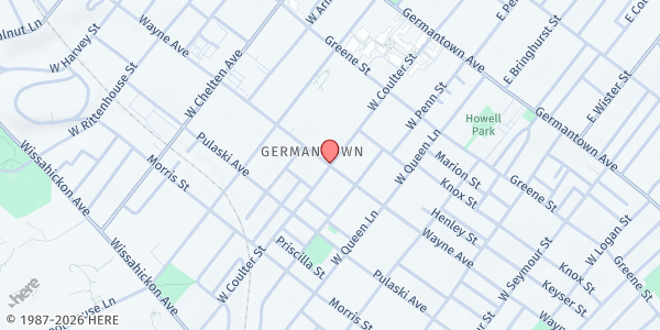 Map showing Northwest Mutual Aid Collective - Germantown at , Germantown, PA