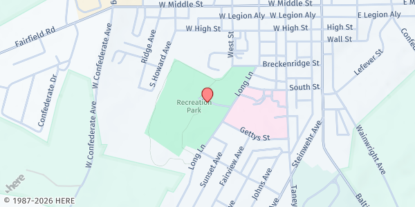 Map showing Gettysburg MilitaryShare at 545 LONG LANE, Gettysburg, PA