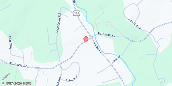 Map showing The Salvation Army - Glenmoore at 570 Fairview Rd., Glenmoore, PA