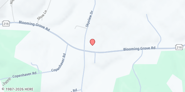 Map showing Manheim Elementary School at 5778 Blooming Grove Rd., Glenville, PA