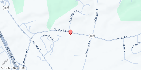 Map showing Fishing Creek Salem UMC at 402 Valley Rd., Goldsboro, PA