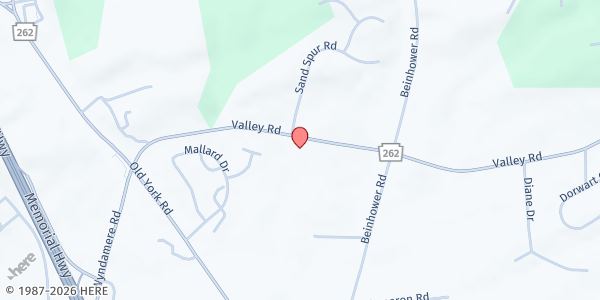 Map showing Fishing Creek Salem United Methodist Church at 402 Valley Rd., Goldsboro, PA