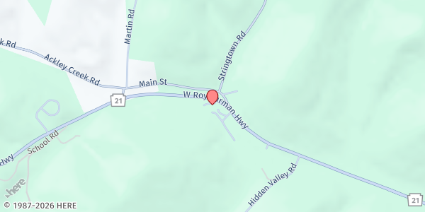 Map showing Aleppo-Richhill-Morris-Gray Township Pantry at 105 Firehall Ln., Graysville, PA