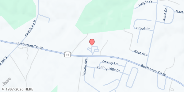 Map showing Calvary Bible Church Of Greencastle at 3845 BUCHANAN TRAIL WEST, Greencastle, PA