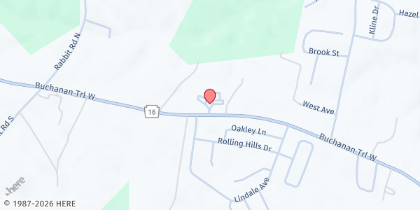 Map showing Living Word Community Church Food Pantry at 3845 Buchanan Trail W., Greencastle, PA