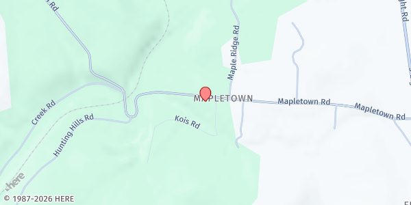 Map showing Mapletown Methodist Church at 926 Mapletown Rd., Greensboro, PA