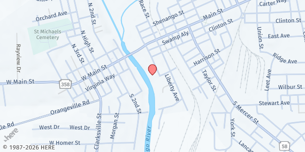 Map showing Good Shepherd Center at 35 S Water Street, Greenville, PA