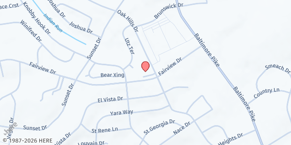 Map showing Oakview Manor West Manheim at 1880 Oak Hills Dr., Hanover, PA