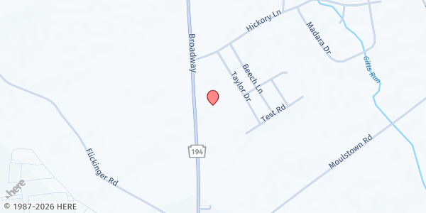 Map showing Roots For Boots at 1649 BROADWAY, Hanover, PA