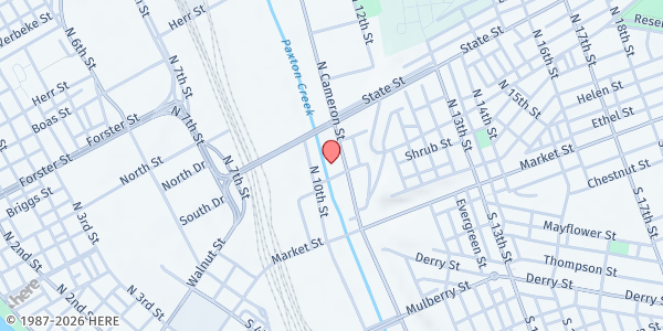Map showing Alder Health Services at 100 N Cameron St, Harrisburg, PA