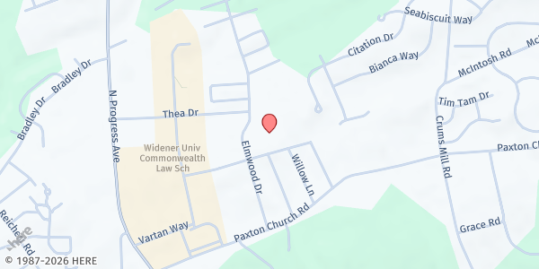 Map showing Capital Area Head Start- Usda at 3705 Elmwood Drive, Harrisburg, PA