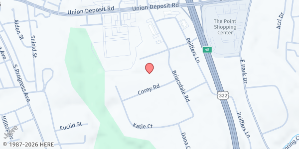 Map showing CPFB Emergency Services Harrisburg at 3908 Corey Rd, Harrisburg, PA