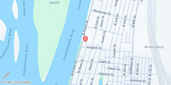 Map showing Jcc Early Learning Center at 3301 N Front St, Harrisburg, PA