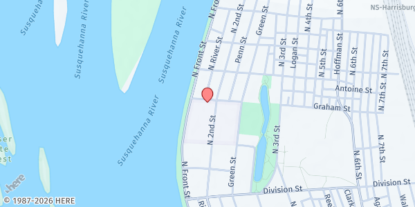 Map showing Jewish Family Service of Greater Harrisburg at 2994 N. 2nd St., Harrisburg, PA