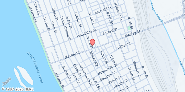 Map showing Kingdom Embassy at 2111 N. 4th St., Harrisburg, PA