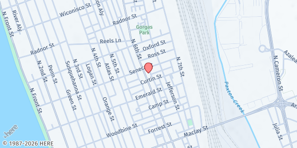 Map showing Macedonia Baptist Church at 2339 N. 6th St., Harrisburg, PA