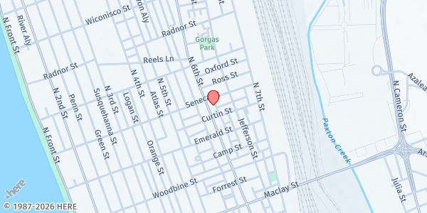 Map showing Macedonia Missionary Baptist Church at 2339 N. 6th St., Harrisburg, PA