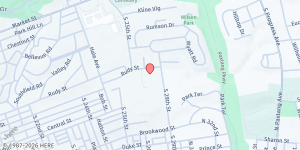 Map showing The Salvation Army Family Services - Harrisburg at 506 S. 29th St., Harrisburg, PA