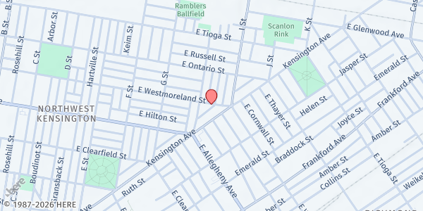 Map showing The Simple Way - Potter Street at 3234 Potter Street, Harrowgate, PA