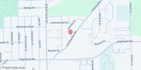 Map showing Bethel Life Worship Center Hermitage Campus at 655 Clarksville Rd, Hermitage, PA