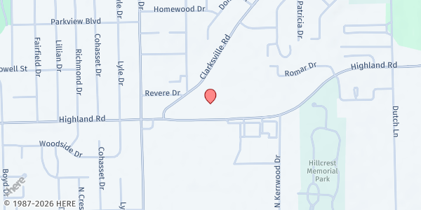 Map showing Church of Notre Dame at 2325 Highland Rd, Hermitage, PA