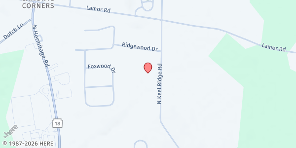 Map showing Family Life Church at 1455 N Keel Ridge Rd, Hermitage, PA