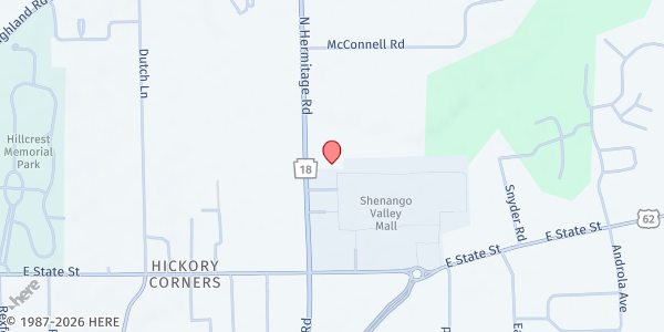 Map showing Hickory Global Methodist Church at 240 N Hermitage Rd, Hermitage, PA