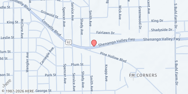 Map showing Seeds of Faith Ministry at Shenango, Hermitage, PA