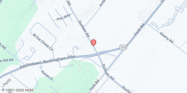 Map showing Trinity Episcopal Church- Faith Hall at 2631 Durham Road, Holicong, PA