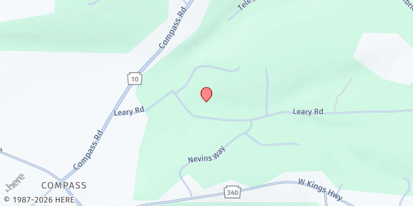 Map showing The Blessing House - Food Pantry at 197 Leary Rd., Honey Brook, PA