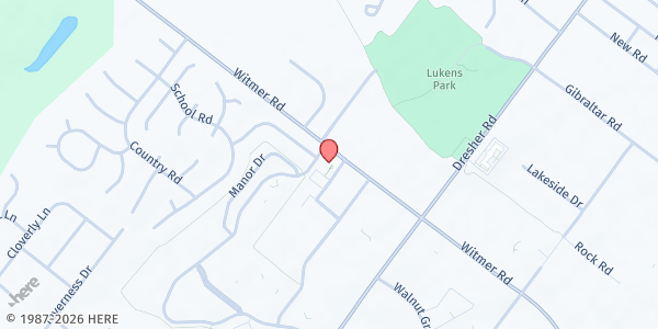 Map showing St. Vincent De Paul Food Pantry Horsham at 321 Witmer Road, Horsham, PA